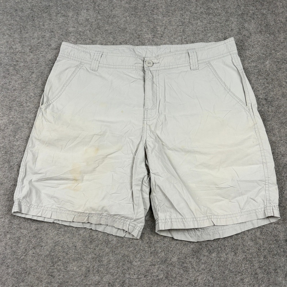 Columbia Shorts Mens 36 Grey Hiking Outdoor Casual Utility 8 Inch Inseam Running